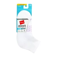 Hanes Absolute Active Heel Tab Womens Breathable 5 Pair Quarter Ankle Socks