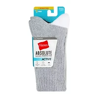 Hanes Absolute Active Heel Tab Womens 5 Pair Crew Socks