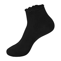 Hanes Supersoft Lettuce Edge Womens Multi-Pack 3 Pair Quarter Ankle Socks