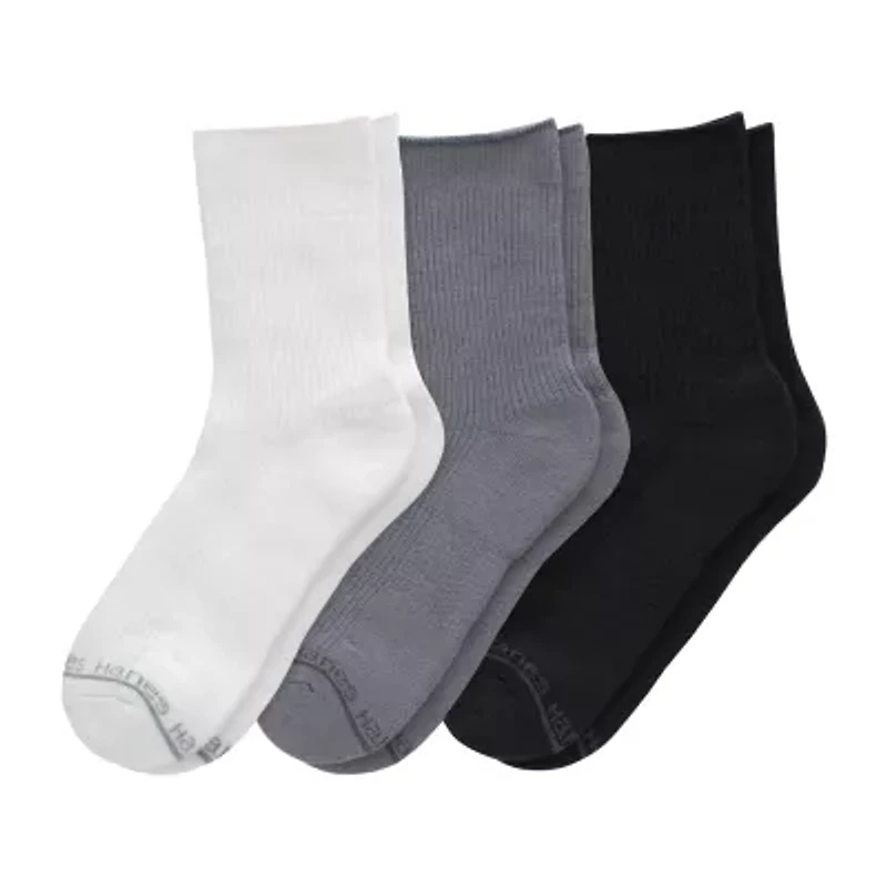 Hanes Supersoft Womens 3 Pair Crew Socks