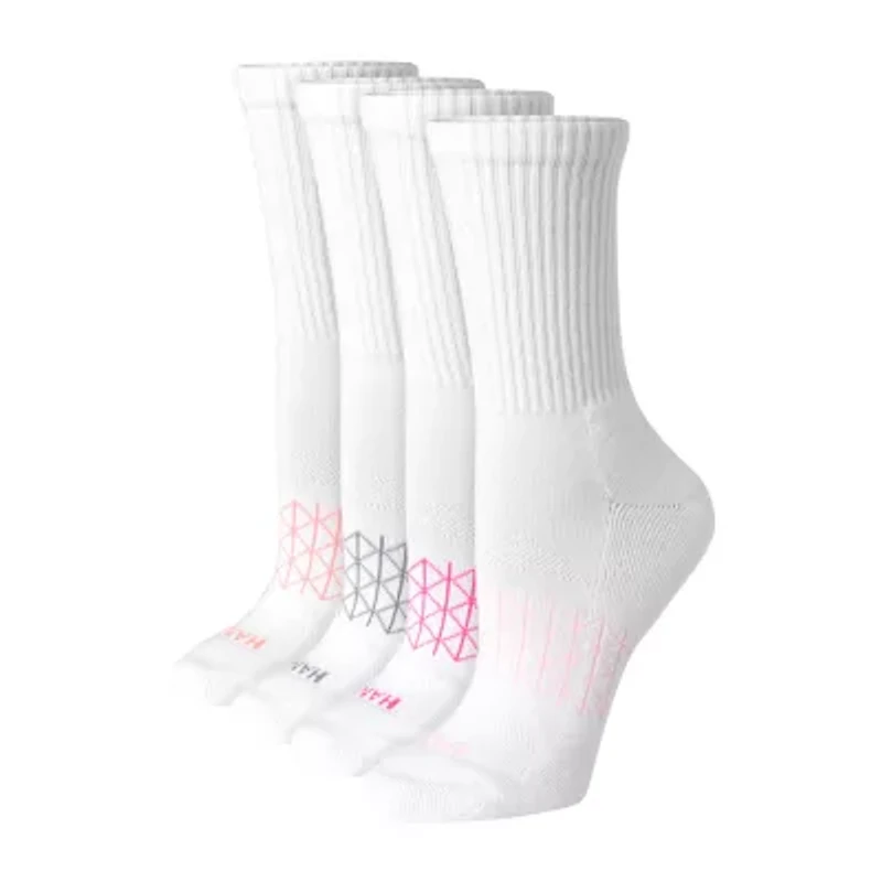 Hanes Ultimate Absolute Womens 4 Pair Crew Socks
