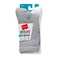 Hanes Ultimate Absolute Womens 4 Pair Crew Socks