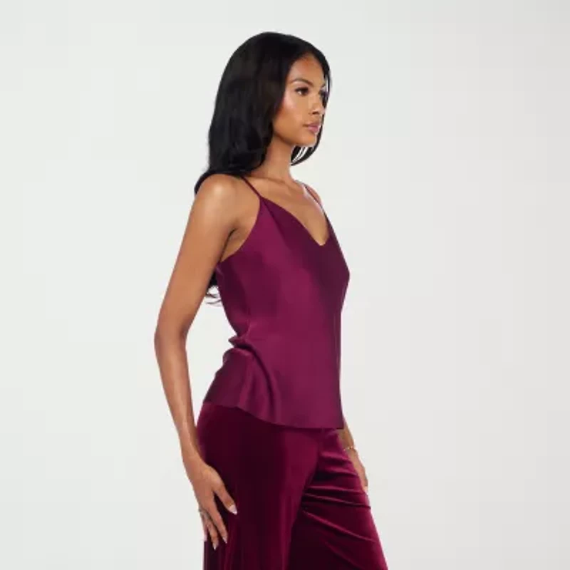 Premier Amour Womens Scoop Neck Sleeveless Camisole