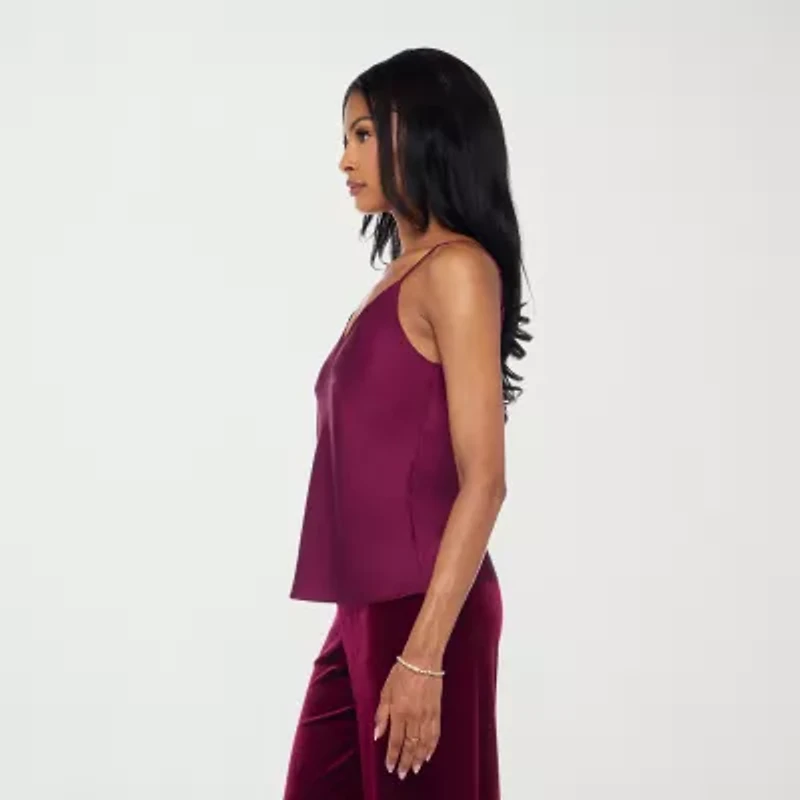 Premier Amour Womens Scoop Neck Sleeveless Camisole