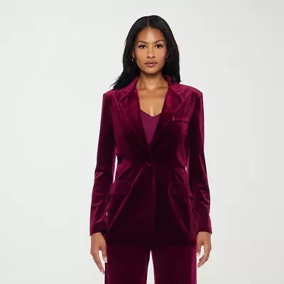 Premier Amour Womens Stretch Fabric Fitted Blazer