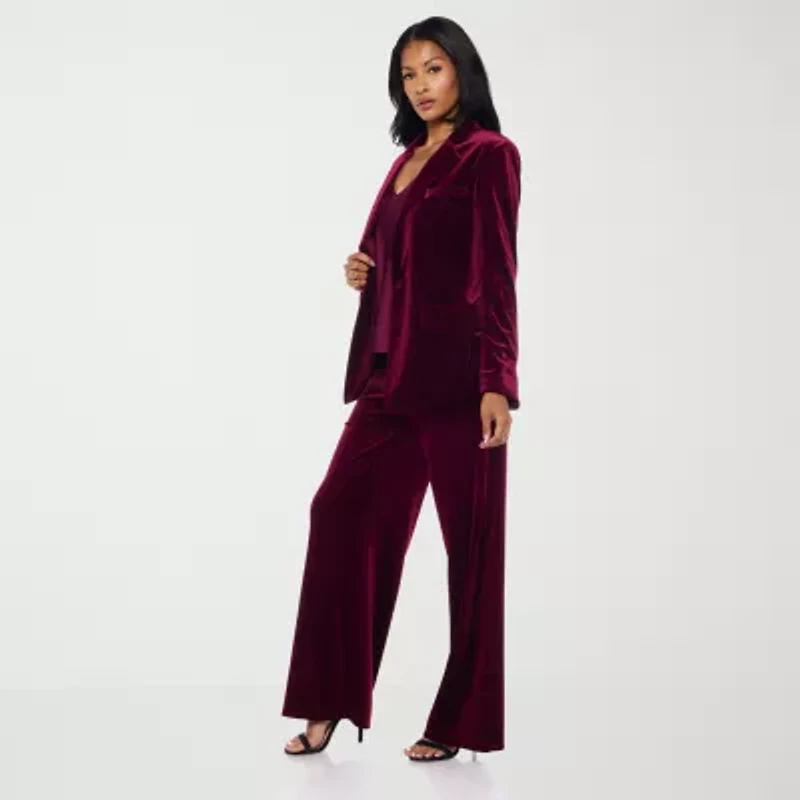 Premier Amour Womens Stretch Fabric Fitted Blazer