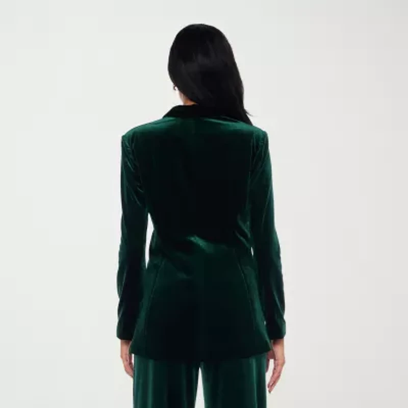 Premier Amour Womens Stretch Fabric Fitted Blazer