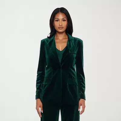 Premier Amour Womens Stretch Fabric Fitted Blazer