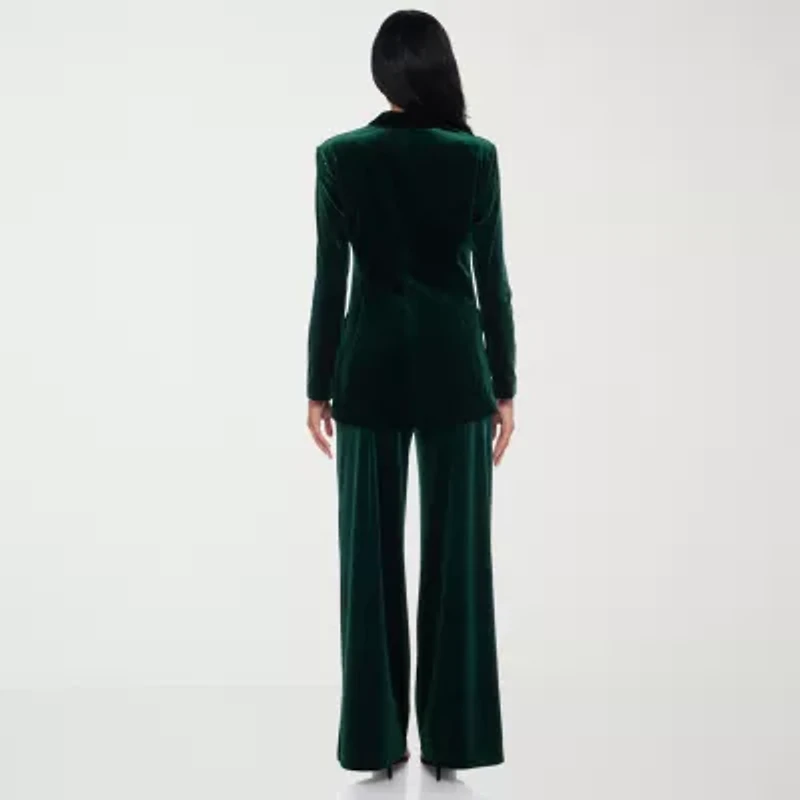 Premier Amour Womens Stretch Fabric Fitted Blazer