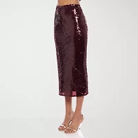Premier Amour Womens Stretch Fabric Maxi Skirt