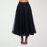 Premier Amour Womens Mid Rise Dot Maxi Skirt