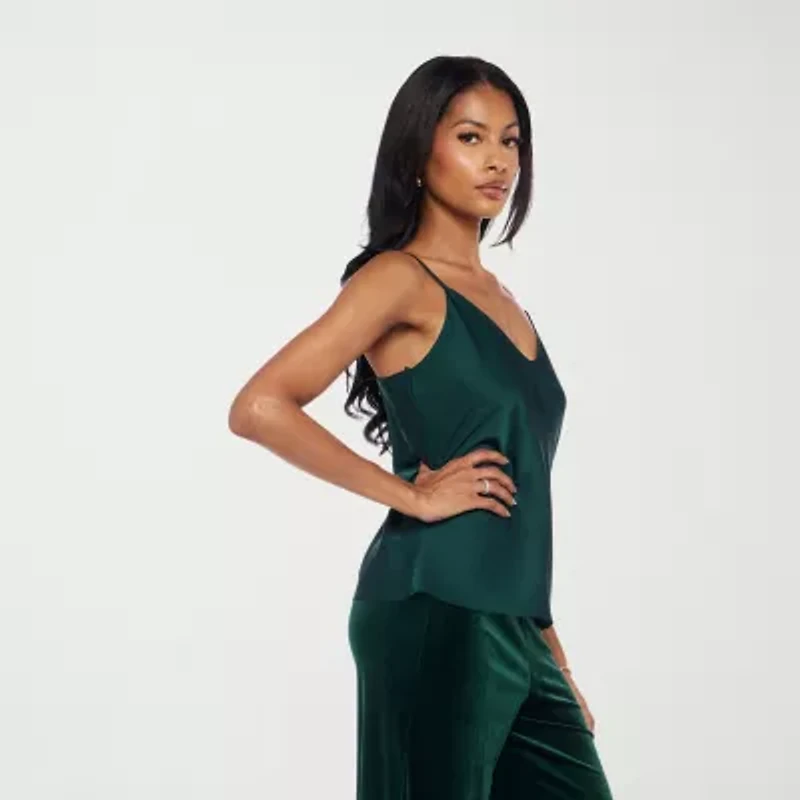 Premier Amour Womens V Neck Sleeveless Camisole