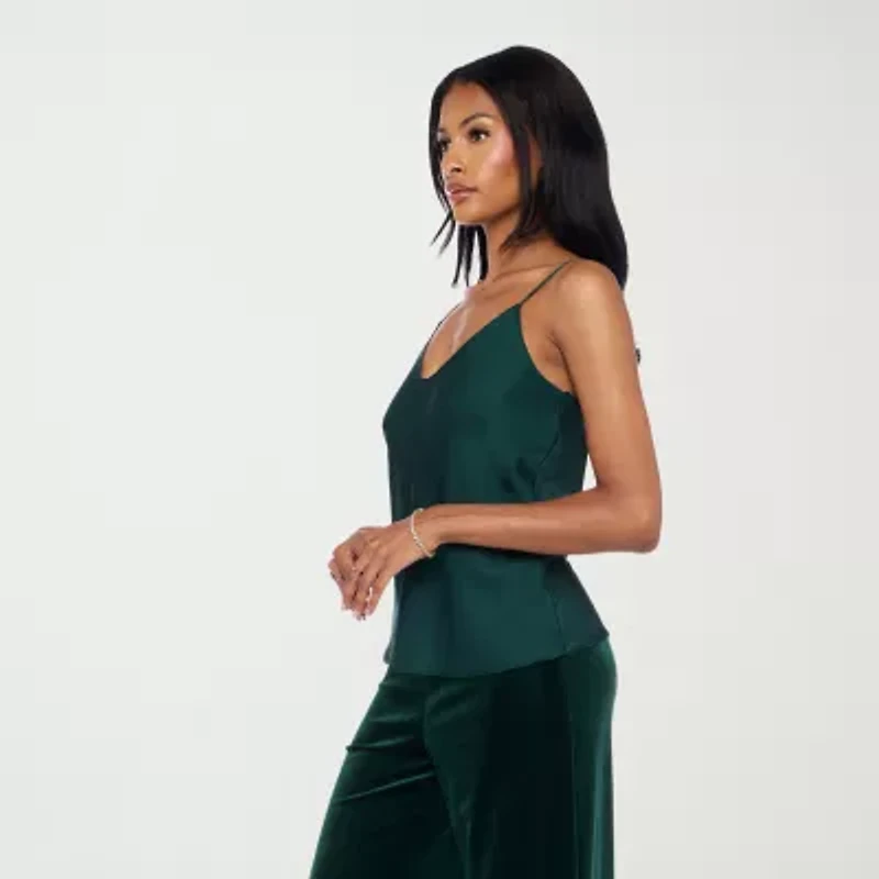 Premier Amour Womens V Neck Sleeveless Camisole