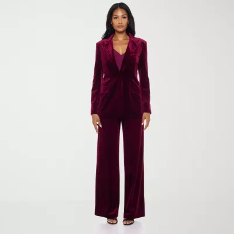 Premier Amour Womens Straight Mid Rise Pull-On Pant