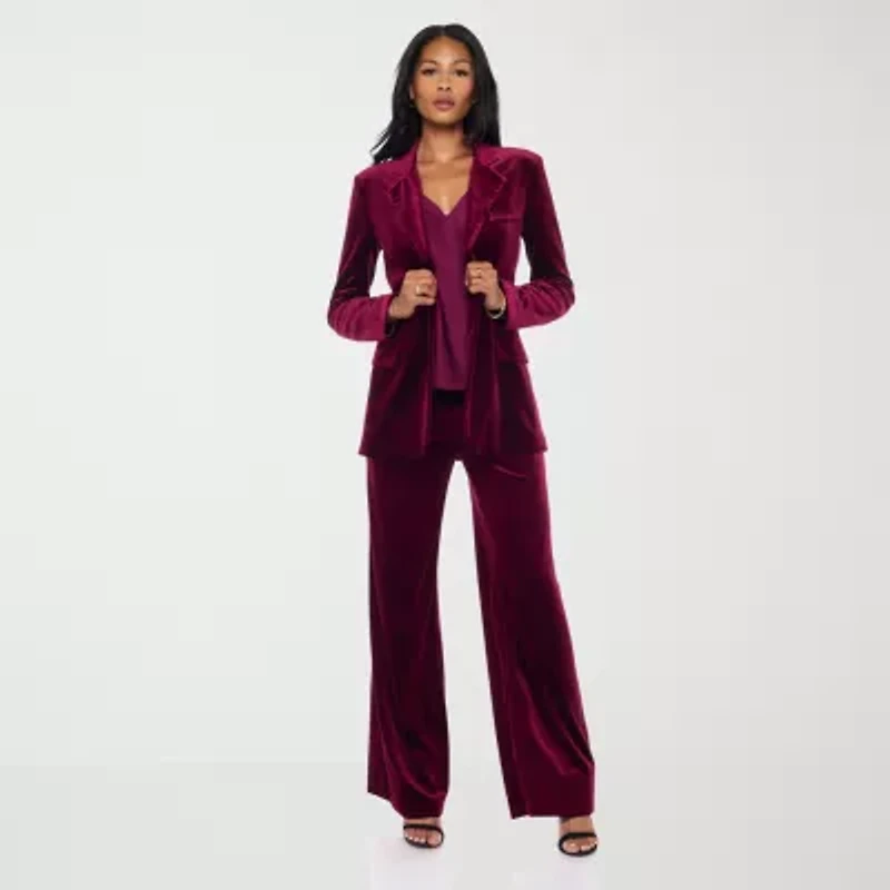 Premier Amour Womens Straight Mid Rise Pull-On Pant