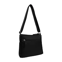 Bueno of California Grainy Washed Double Zip Crossbody Bag