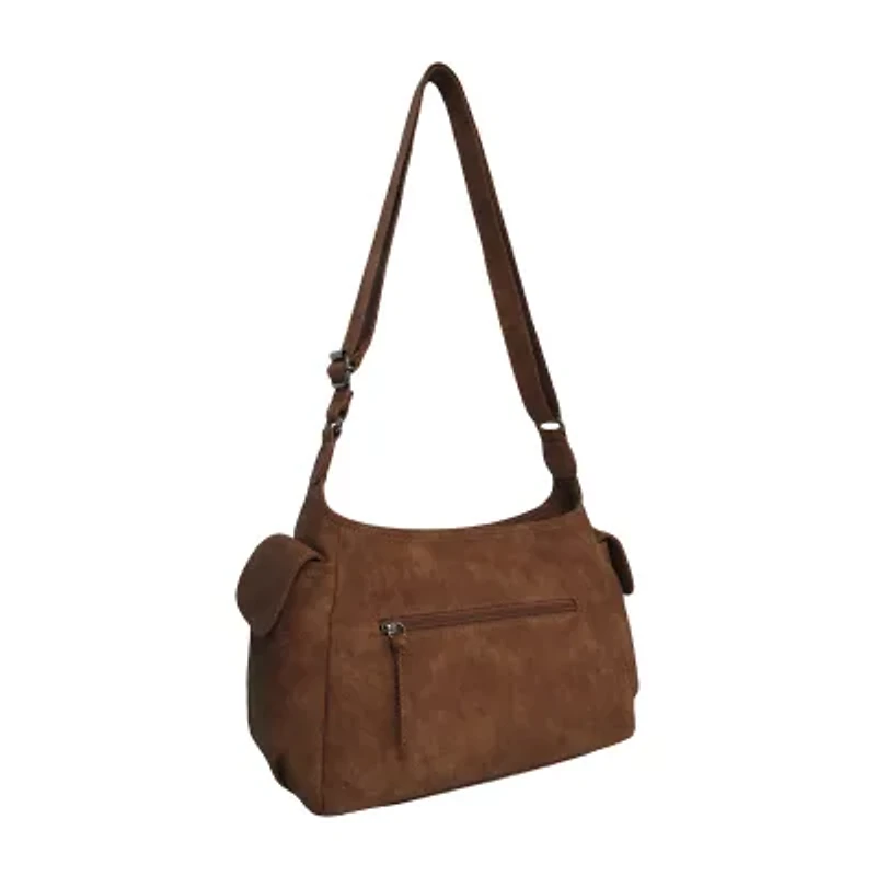 Bueno of California Distress Pebble Washed Crossbody Bag