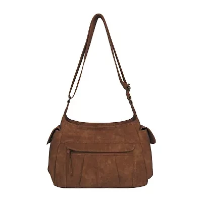Bueno of California Distress Pebble Washed Crossbody Bag