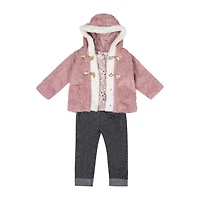 Little Lass Baby Girls 3-pc. Pant Set