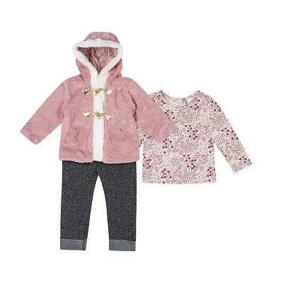 Little Lass Baby Girls 3-pc. Pant Set