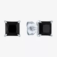 2 CT. T.W. Natural Black Diamond 10K White Gold 5mm Stud Earrings
