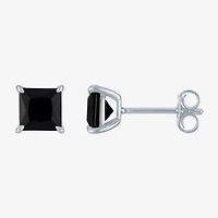 2 CT. T.W. Natural Black Diamond 10K White Gold 5mm Stud Earrings