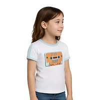 Lilt Big Kid Girls Round Neck Short Sleeve Graphic T-Shirt