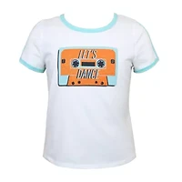 Lilt Big Kid Girls Round Neck Short Sleeve Graphic T-Shirt