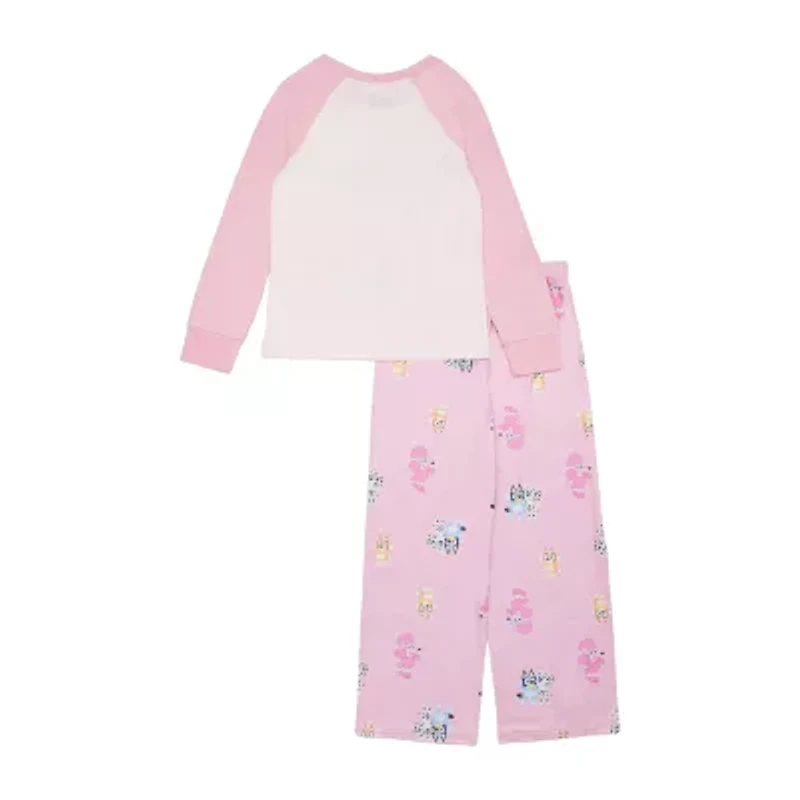 Little & Big Kid Girls Bluey Crew Neck Long Sleeve 2-pc. Pajama Sets