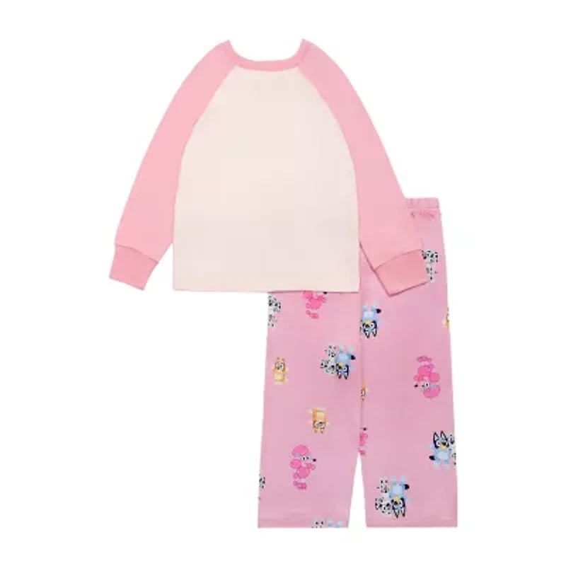 Toddler Girls Bluey Crew Neck Long Sleeve 2-pc. Pajama Sets