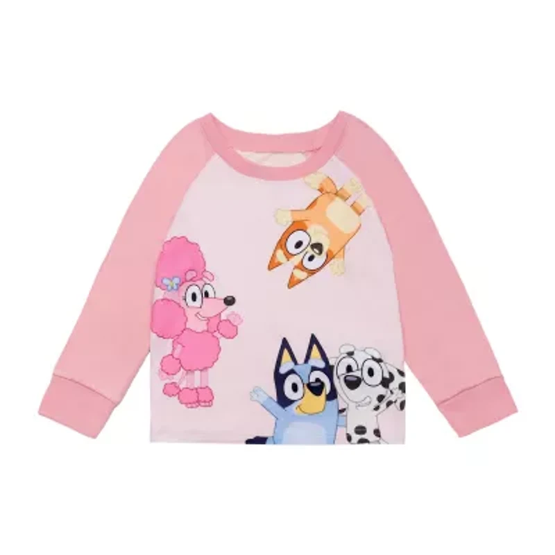 Toddler Girls Bluey Crew Neck Long Sleeve 2-pc. Pajama Sets