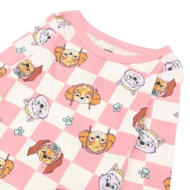 Toddler Girls Paw Patrol Crew Neck Long Sleeve 4-pc. Pajama Sets
