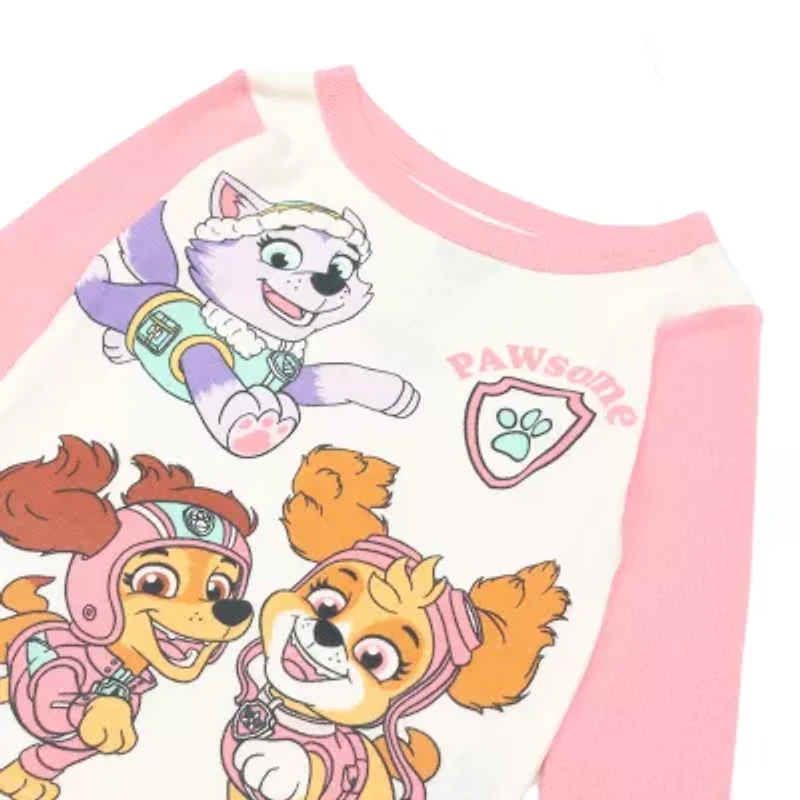 Toddler Girls Paw Patrol Crew Neck Long Sleeve 4-pc. Pajama Sets