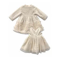 Blueberi Boulevard Toddler Girls Fitted Sleeve Dress Set