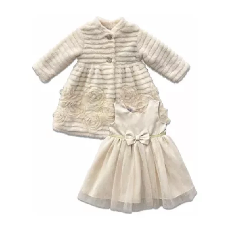 Blueberi Boulevard Toddler Girls Fitted Sleeve Dress Set