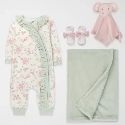 Baby Essentials Girls 4-pc. Clothing Set