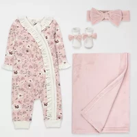 Baby Essentials Girls 4-pc. Clothing Set