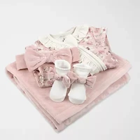 Baby Essentials Girls 4-pc. Clothing Set