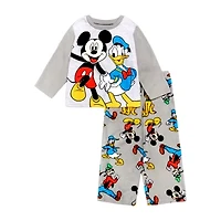 Disney Collection Toddler Boys Mickey and Friends Crew Neck Long Sleeve 2-pc. Pajama Sets