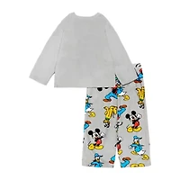 Disney Collection Toddler Boys Mickey and Friends Crew Neck Long Sleeve 2-pc. Pajama Sets