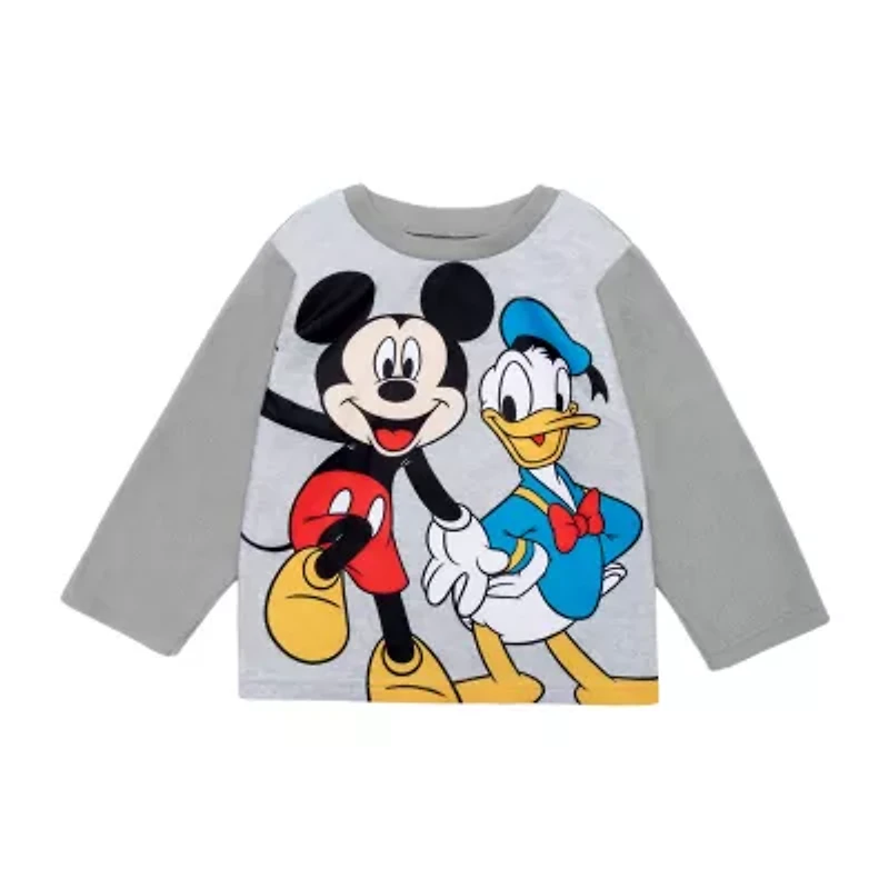 Disney Collection Toddler Boys Mickey and Friends Crew Neck Long Sleeve 2-pc. Pajama Sets