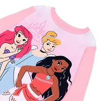 Disney Collection Little & Big Kid Girls Princess Crew Neck Long Sleeve 4-pc. Pajama Sets