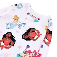 Disney Collection Little & Big Kid Girls Princess Crew Neck Long Sleeve 4-pc. Pajama Sets