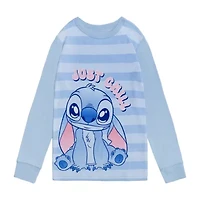 Disney Collection Little & Big Kid Girls Lilo Stitch Crew Neck Long Sleeve 4-pc. Pajama Sets