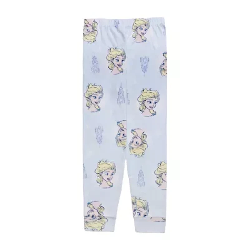 Disney Collection Little & Big Kid Girls Frozen Crew Neck Long Sleeve 4-pc. Pajama Sets