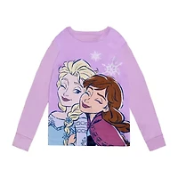Disney Collection Little & Big Kid Girls Frozen Crew Neck Long Sleeve 4-pc. Pajama Sets