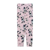 Disney Collection Little & Big Kid Girls Minnie Mouse Crew Neck Long Sleeve 4-pc. Pajama Sets