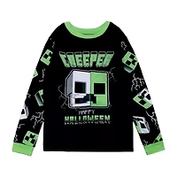 Big Kid Boys Minecraft Crew Neck Long Sleeve 2-pc. Pajama Sets