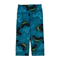 Fleece Big Kid Boys Monster Jam Microfleece Crew Neck Long Sleeve 2-pc. Pajama Sets