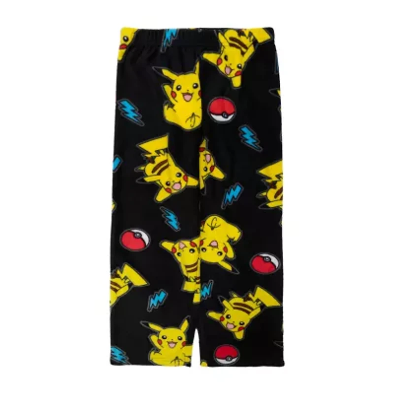 Fleece Big Kid Boys Pokeman Microfleece Crew Neck Long Sleeve 2-pc. Pajama Sets